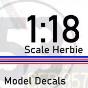 Accurate Herbie Love Bug / Monte Carlo 1/18 Vinyl Decals for Volkswagen Beetle