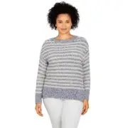 Skye's The Limit Round Neck, Knit Sweater Multicolor Women's Size XL NWT $83.