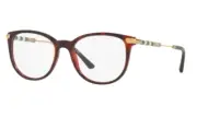 BURBERRY Eyeglasses B 2255-Q 3657 51-18 Red Tortoise Frames Leather Hinge Decor