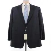 Jack Victor NWT Wool Blend Pierce Two Piece Suit Size US 52PR in Navy/Light Blue