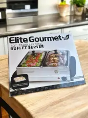 Dual Buffet Server & Food Warmer – 2.5 Qt, Stainless Steel, Temp Control