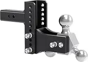 AutoBeeDen Adjustable Trailer Hitch Ball Mount, Tri-Ball (1-7/8", 2", 2-5/16"), Fits 2" 2 inch Receiver, 6" 6 inch Drop & Rise, Tow & Stow Hitches, 16500 LBS