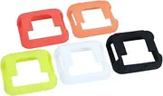 KALLORY 5PCS Silicone Watch Protective Frame for Forerunner Scratch Resistant Shockproof Cover Case White Orange Black Access All Features Flexible Design Protects from Dirt and Scratches