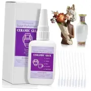 50g Ceramic Glue with Nozzle, Instant Strong Adhesive Glue Fast Drying Super