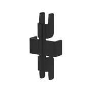 Flexi Storage Home Solutions Black Double Slot Wall Strip Joiner - 2 Pack