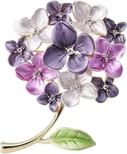 [Jana Winkle] Enamel Purple Lilac Flower Brooches Women Collar Hydrangea Weddings Brooch Pins