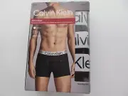 Calvin Klein NWT 3-Pack Cotton Stretch Men Trunk Boxers Black S (28-30) U110.3PB