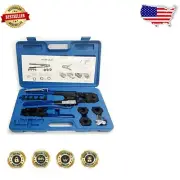 Professional Pex Crimping Toolkit - Reliable Steel Construction, 4 Jaws Included
