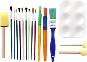 Children's Painting Tools 16pcs Boys and Girls Sponge Brush Set Safe and Odorless Paint Kit for Boys and Girls Art Education Toy