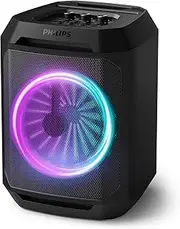 [Philips] Bluetooth Party Speaker, Dynamic Bass Boost, Bluetooth and Aux-in, Microphone Input, Wireless Pairing for Stereo Sound, Up to 7 Hours Battery, Built-in Carry Handle, USB-C TAX2208