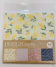 Japanese Origami Paper Floral Pattern 5.9”x5.9” 4pattern/total 48sheets