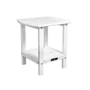 Outdoor Side Table,Adirondack Small Patio Table,Plastic Outdoor End Table White