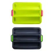 Bread Tray Non Stick Sillicone Mould 3 Slot DIY Molds Mini Baguette Baking Pans