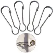 6 Pack 2 Inch Stainless Steel Flag Pole Snap Clip Hooks Flagpole Attachment