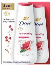 Dove Rejuvenating Liquid Body Wash Pomegranate and Hibiscus Tea, 20 oz [2-Pack]