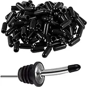 Rubber Caps for Bottles, 50 PCS Spirit Pourer Caps Rubber Hooded Pourers Dust Caps, Liquor Spout Covers, Bottle Pourer Covers, Dispenser Spout Dust Rubber Caps, Pourer Cap