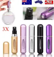 3x 5ml Perfume Atomiser Travel Portable Mini Refillable Bottle Scent Pump Spray