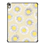 iPad Air 13-inch (M2/M3) iPad Impact Case Ivory masturd yellow black white abstract watercolor sunrays