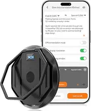 Elbroun AI Translator Recorder, Bluetooth 5.3 Language Translator Device, Real-Time 140+ Language Support, Lifetime Free Transcription & Summary, Magnetic Holder for Travel, Business & Learning (64 G)