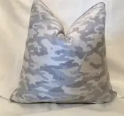20”sq HOLLAND & SHERRY Cavendish Charcoal 100% Wool Fabric Custom PILLOW COVER
