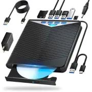 External Blu-ray Drive, Compatible with BD/DVD/CD Player/Read/Write USB 3.0 &...
