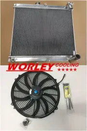 3 Core Aluminum Radiator & FAN FOR Mazda RX7 FC S4 13B-DEI 1.3L 1986 1987 1988