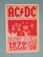 Music STICKER: AC/DC Highway to Hell Concert Poster 1979 in Oakland, CALIFORNIA