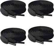 [Yiyuanhe] Flat Durable Shoelaces for Sports Athletic Shoes Sneakers Skates Boots Hiking Running,Unisex Coloured Shoe Lace Shoestring 4 Pairs