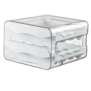 2-Layer Egg Storage Box for Refrigerator - Fresh-Keeping Plastic Drawer3813