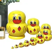 Christmas Nesting Dolls | Cartoon Stacking Dolls,10x Lovely Educational Learning Toys, Funny Wooden Nesting Doll for Christmas, New Year