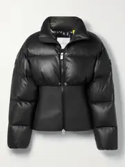 [Moncler Genius] Moncler Genius - Yongal Quilted Leather And Neoprene Down Jacket - Black - 1 1 Black