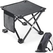 Camping Stool Foldable Travel Stool Backpacking Small Seat Chair for Outdoor Beach Gardening BBQ Hiking Fishing Stools with Carry Bag, Grey