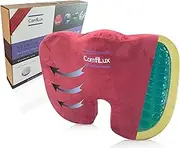 Comfilux Memory Foam Seat Cushion - Gel Car Seat Cushions, Office Chair - Butt Pillow for Tailbone, Sciatica & Back Pain Relief