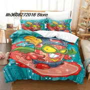 v851 Bed Sheets Super Zings Bedding Set Single Twin Full Queen King Size Bed Set Aldult Kid Bedroom Duvetcover Sets Kawaii Anime Bed Sheet Set 3-Piece