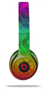 Skin Wrap for Beats Solo Wireless 2 3 4 Rainbow Butterflies SKIN ONLY
