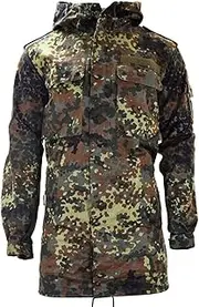 Original German Army Field Jacket Military Issue Hooded Parka Flecktarn Camouflage Combat
