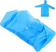 MUCKLILY Motorcycle Poncho Rain Poncho Mens Rain Jacket Mens Raincoat with Hood Light Weight Rain Jackets Men Raincoat Man Poncho Raincoat Women Poncho for Rain Mens Rain Suit Eva Sky-blue