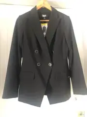 $249 DKNY LADIES S Blazer black Double Breasted tailored Jacket NEW