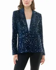 Nicole Miller dani velvet sequin jacket NAVY
