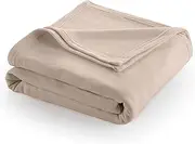 Twin Size Fleece Bed Blanket | Comfy Supersoft Fleece Blanket – All-Season Light Weight Throw Blanket | Luxuriously Soft | Throw Blanket for Couch and Sofa | Machine Wash | Beige