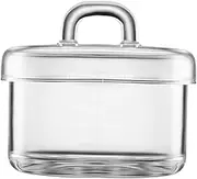 LAPYAPPE Heat Resistant Glass Serving Bowl with Lid and Scale Food Bowl for Desserts Soups and Stews Kitchen Tableware for Meal Prep and Storage