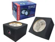 Absolute Empty 6.5" Speaker Square Box Enclosure Black Speaker Terminal