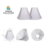 Double White Lamp Shade Set of 2, Large Barrel Lampshade for Floor Light and ...