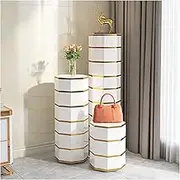 360° Rotating Shoe Rack Organizer with Metal Storage for Entryhall, Modern Space Saving Entryway Shoe Cabinet