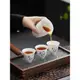芍藥花陶瓷公道杯茶漏套裝家用玉瓷茶海茶過濾分茶器功夫茶具配件