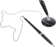 ERINGOGO 2Pcs Hotel Signature Pens with Chain Secure Ballpoint Writing Pens for Business Office Use Elegant Decor for Banks Hotels and Conference Rooms Comfortable
