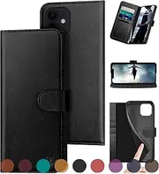 DuckSky for ZP iPhone 11 Wallet case Black, Protective Phone Case