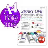 在飛比找Yahoo!奇摩拍賣優惠-Smart-Life 日本進口紙材 防水亮面噴墨相片紙 A4