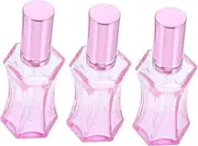 3pcs Empty Perfume Bottle Spray Fragrance Perfume Bottles Mini Perfume Bottle Dispenser Mist Juice Refillable Travel Perfume Scent Women's Perfume Cosmetic Pink Glass