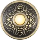 Elegant LED Lighted Bronze Doorbell Push Button Sturdy Iron Construction